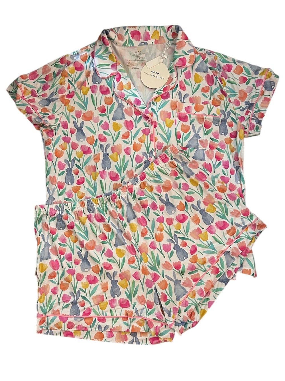 Little Sleepies Garden Hop Women’s Pajama Set Size XL New With Tags